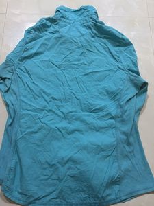 Turquoise Button-Up Shirt