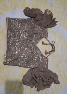 Sequin Blouse Sharara set