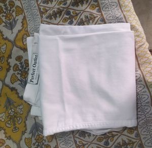 High Waist White Jeans With Two Buttons