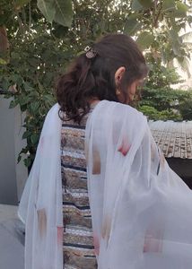 Embroidered Kurta with Mirror Work