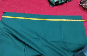 Elegant Teal Dress Material with Floral Border