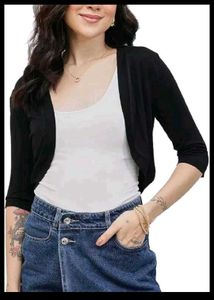 combo of saree and with blouse &amp; black shrug