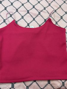 Ribbed Spaghetti Strap Tank Top