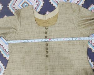 JUTE SUIT WITH HEAVY DUPATTA