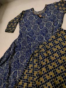 Stylish Asymmetrical Blue Kurta