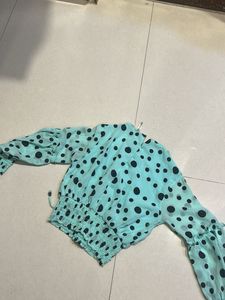 Stylish Polka Dot Crop Top