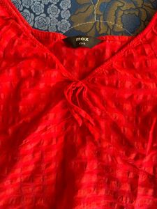 Smocked Red Crop Top