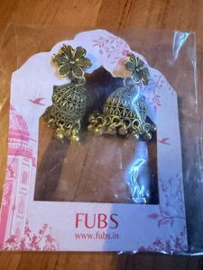Boho Jhumka Earrings &amp; Pearl bracelet