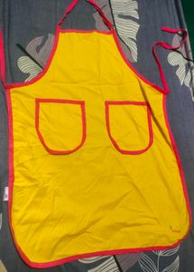Bright Yellow Apron with Pockets