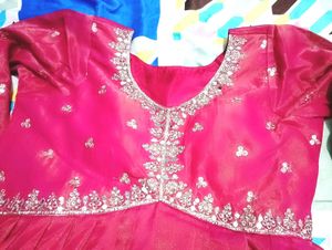 Dimond mirror work Embroidered Gown