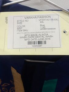 Stylish Navy Blue Kurti with Tree Motif