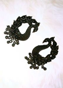 Boho Peacock Jhumka Earrings
