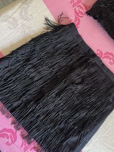 Fringe Black Two-Piece Set