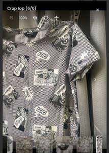 Comic Print Crop Top