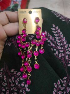 Stunning Pink Dangle Earrings