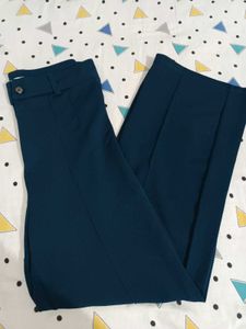 Classic Navy Wide-Leg Trousers