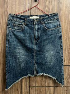 Y2K Denim Skirt | Asymmetrical Hem