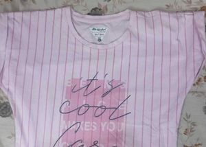 Pink Striped Girls T-Shirt 🩷