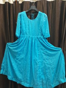 Sky Blue Attractive  Chikenkari Kurta Set
