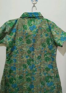 Green Floral print Kurta Pajama Dupatta Set