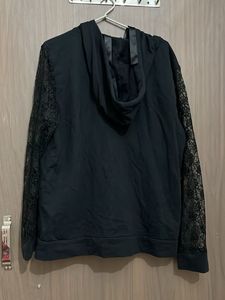 DEFACTO BRANDED  JACKET Lace Sleeve Hoodie