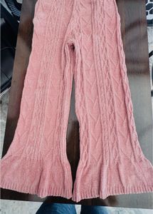 Cozy Knit Bell Bottom Pants