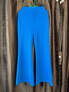 Vibrant Blue Wide-Leg Trousers