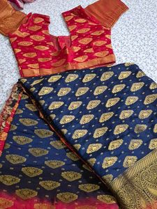 Banarasi Silk Saree with BLOUSE 🔥