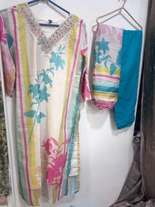 Vibrant Striped Kurta Set