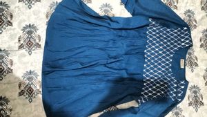 Blue Embroidered Kurta