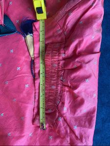 Girl Pink Blue Lahenga