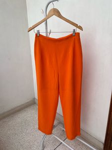 Bright Orange Wide Leg Pants