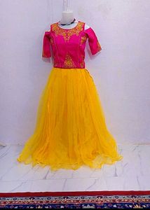 Pink & Yellow Lehenga Choli Set
