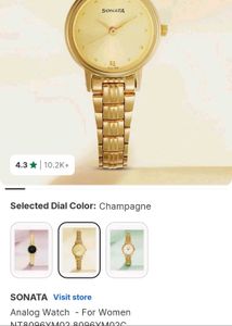 Sonata Gold Watch