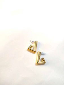 Geometric Gold Tone Earrings