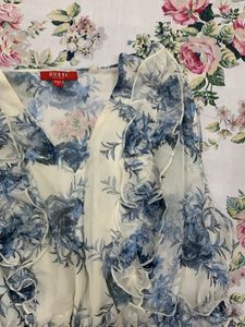Guess Floral Ruffle Top