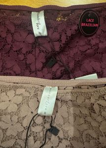 Lace brazillian underwear pack of 2