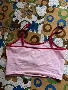 Pink Heart Arnold Graphic Crop Top