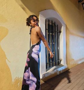 Satin Halter Neck Maxi Dress