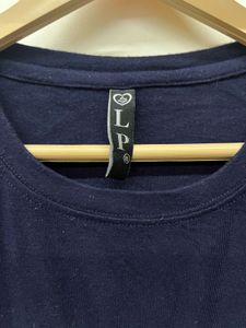 Navy Blue Top With Which Lines Near Neck