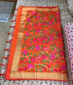 Orange Silk Saree