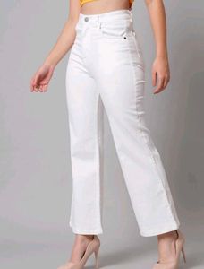👉🏻🔥Cream Wide Leg Jeans