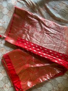Vibrant Red Silk Blouse
