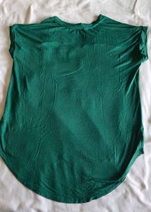 Green V-Neck Pocket T-Shirt
