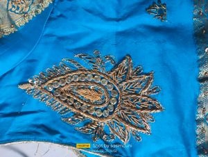 Krishna Blue Colour Pattu Saree And Blouse