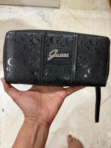 Original Guess Black Monogram Wallet