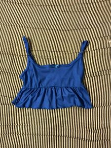 Royal Blue Peplum Tank Top