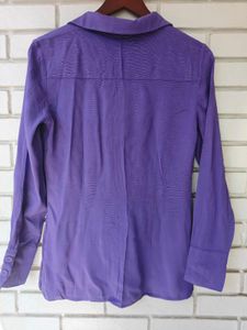 Mango Purple Button-Down Shirt
