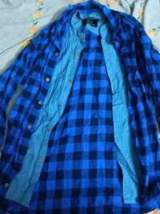 Blue Plaid Men's Shirt