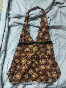 Boho Print Halter Neck Top
